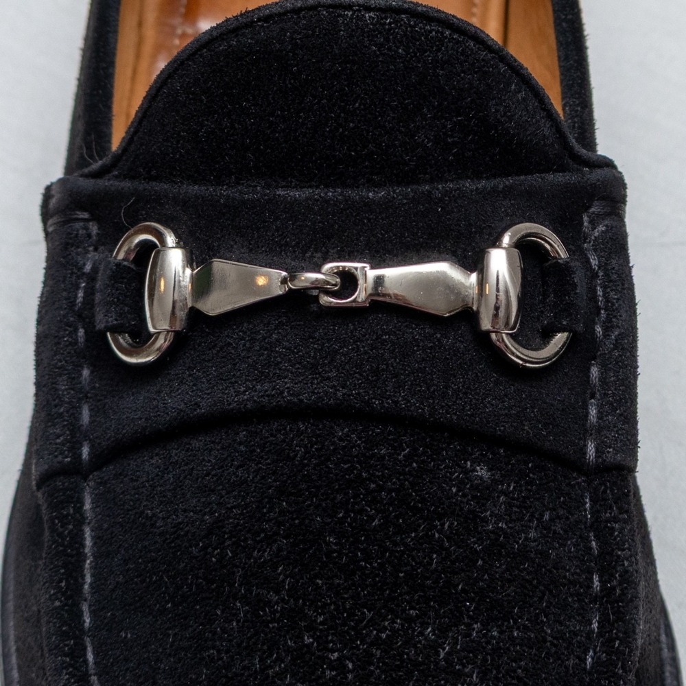 Allen Edmonds Lucca Italy Black Suede Leather Horsebit Loafer Shoe US 9 D / UK 8 - Picture 8 of 12